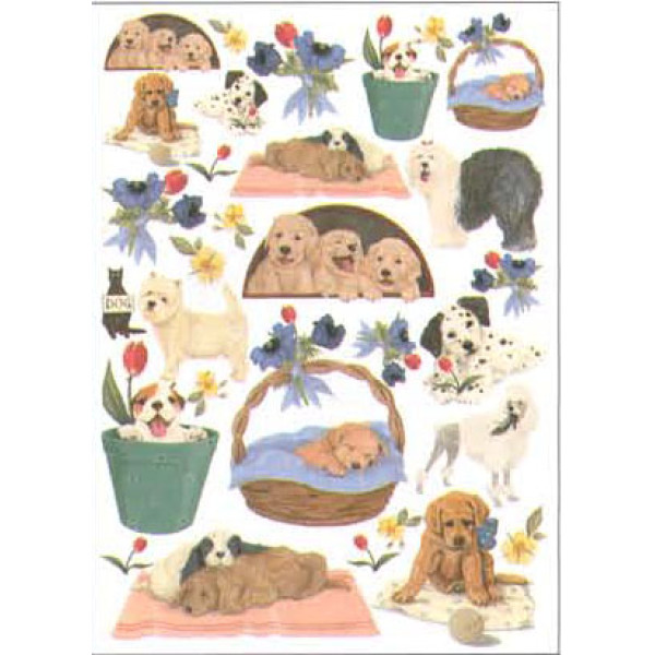 Декупажная карта на рисовой бумаге DECOUPAGE Napkin 35x50 см, (1) 528 Puppy