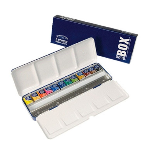 Набір фарб акварельних Winsor Newton Cotman Blue Box, 12 шт