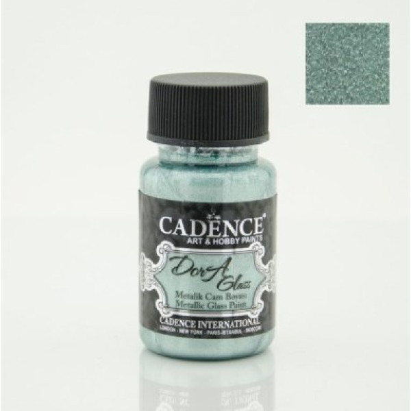 Акриловая краска металлик для стекла и керамики Cadence Dora Glass Metallic Porcelain Paint, 50 мл, № 3163 Нефрит