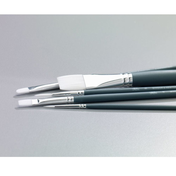 Набор кистей синтетика Foundation Acrylic Brushes (3 шт: круглые №1,3,5), короткая ручка