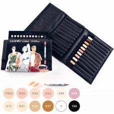Дорожній набір спиртових маркерів Тілесні кольори Copic Ciao Set Skin Tones, у футлярі (12 шт)