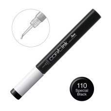 Чернила для заправки маркеров Copic Ink 110 Special black Вугільно-чорний, 12 мл