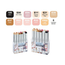 Маркери Copic Ciao Skin Tones 12 шт