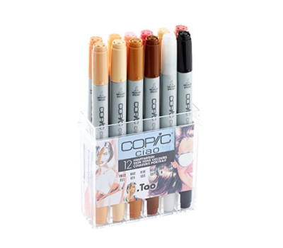 Маркери Copic Ciao Skin Tones 12 шт