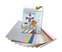 Набор дизайнерской бумаги Folia, Creative Card Lattice metallic 230 г/м2, 23x33 см, Металлическая решетка, 10 листов