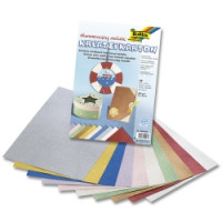 Набор дизайнерской бумаги Folia, Creative Card Lattice metallic 230 г/м2, 23x33 см, Металлическая решетка, 10 листов