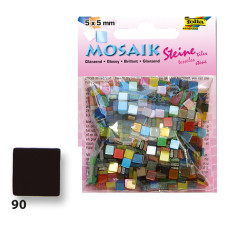 Мозаїка Folia Gloss 45 гр, 5x5 мм 700 шт №90 Black Чорний арт 59190