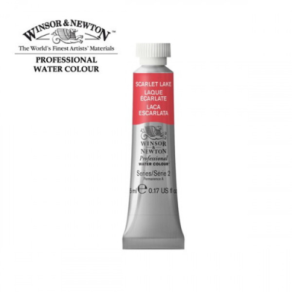 Акварельна фарба Winsor Newton Professional №602 Scarlet Lake Червоне Озеро, 5 мл