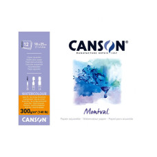 Альбом (блок) для акварелі Canson Montval 300 г/м2 18x25 см, 12 аркушів