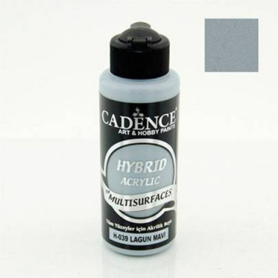 Универсальная акриловая краска Hybrid Acrylic for Multisurfaces Cadence № 39, 120 мл, Lagoon Blue Голубая лагуна