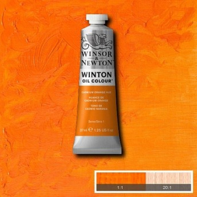 Масляная краска Winsor Newton Winton Oil Colour 37 мл №090 Cadmium orange Кадмий оранжевый