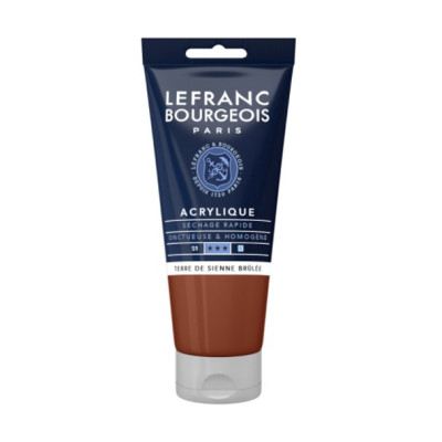 Акрилова фарба Lefranc Fine Acrylic Color 80 мл, 481 Burnt Sienna Сієна палена