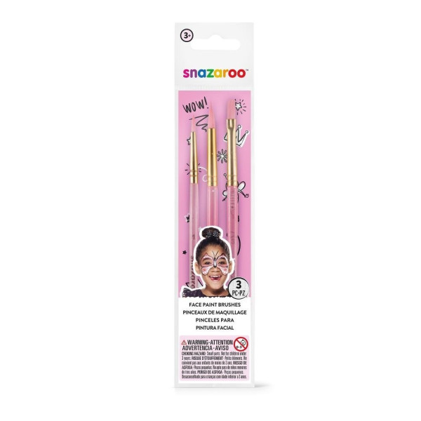 Пензлі для гриму в наборі Snazaroo Girls set of 3 face paint brushes (3 шт)