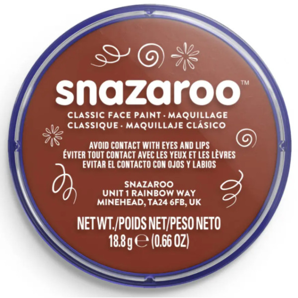 Краска для грима Ржаво-коричневый Snazaroo Classic 18 мл, Rust Brown
