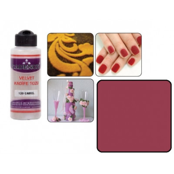 Пудра для нігтів оксамитова Cadence 120 мл Бургундія