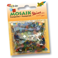 Мозаика Folia прозрачная Transparent 45 гр, 5x5 мм Ассорти, 700 шт, 20 цв арт 57109