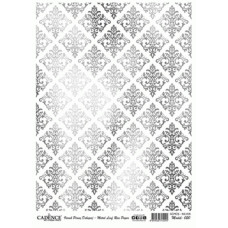 Декупажная карта с позолотой на рисовой бумаге Metel Leaf Silver Rise Cadence, Серебро, А-020