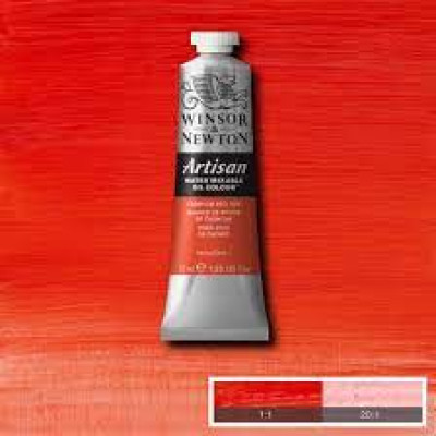 Краска масляная водорастворимая Winsor Artisan Water Mixable 37 мл, № 095, Cadmium Red Hue Красный Кадмий