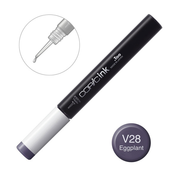 Чернила для заправки маркеров Copic Ink V-28 Eggplant Баклажан, 12 мл