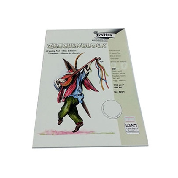 Папір для малюнка Folia Drawing Pad, A4, 140 г/м2, 20 аркушів
