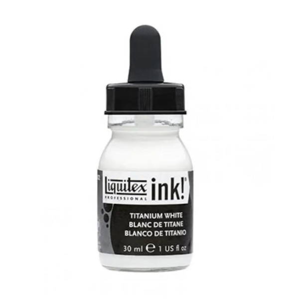 Пигментные чернила Liquitex Artists Acrylic Inks, 30 мл, № 432 Titanium White Титановые белила