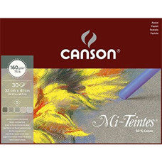 Блок бумаги для пастели Canson Mi-Teintes серые оттенки 160гр, 24x32 см 30 арт 0030-143