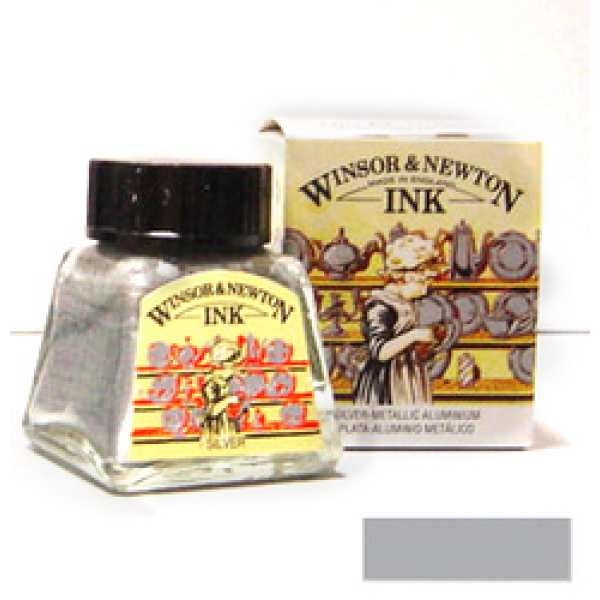Туш Winsor & Newton, Drawing Inks 14 мл №617 Срібло