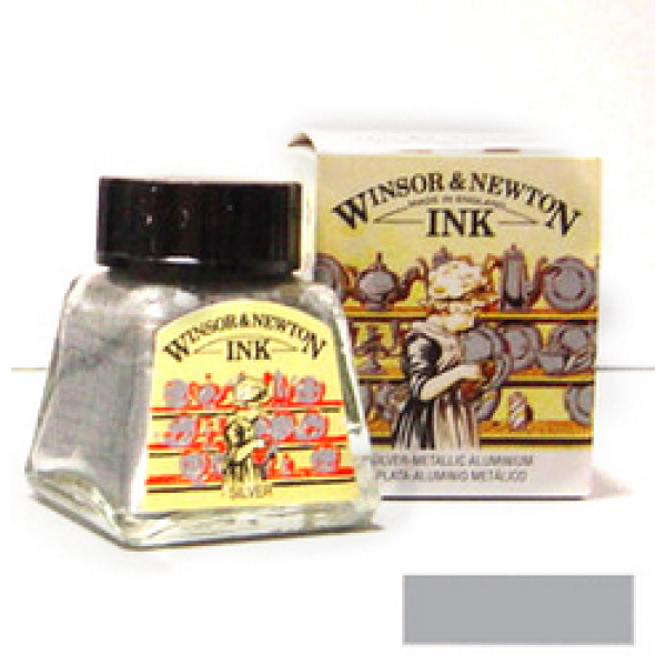Туш Winsor & Newton, Drawing Inks 14 мл №617 Срібло