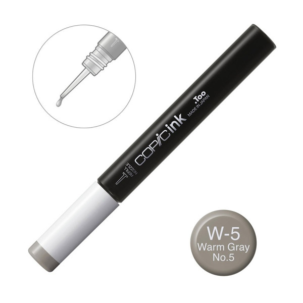 Чернила для заправки маркеров Copic Ink W-5 Warm gray Теплый серый 12 мл