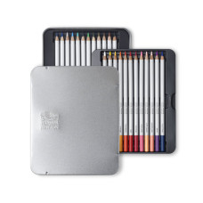 Набор цветных карандашей Colection Coloured Pensil, 24 шт, металлический пенал, Winsor Newton