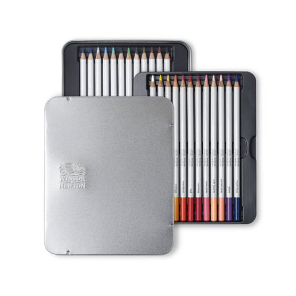 Набір кольорових олівців Colection Coloured Pensil, 24 шт., металевий пенал, Winsor Newton