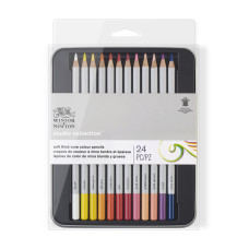 Набір кольорових олівців Colection Coloured Pensil, 24 шт., металевий пенал, Winsor Newton