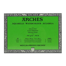 Альбом для акварели Arches холодной прессовки Arches Cold Pressed 185 гр/м2 18x26 см, 20 листов