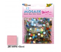 Мозаїка Folia Gloss 45 г/м2, 5x5 мм (700 шт), №26 Light pink (Світло-рожевий)