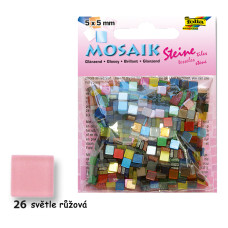 Мозаїка Folia Gloss 45 г/м2, 5x5 мм (700 шт), №26 Light pink (Світло-рожевий)