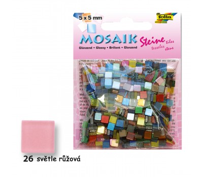 Мозаїка Folia Gloss 45 г/м2, 5x5 мм (700 шт), №26 Light pink (Світло-рожевий)