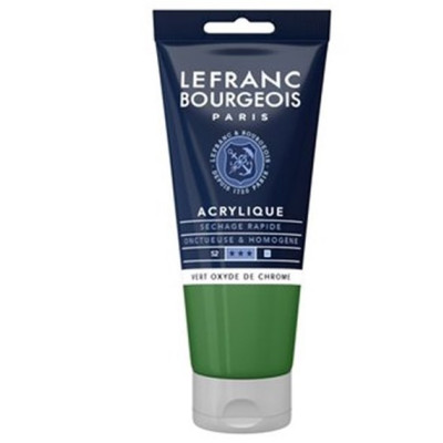 Акрилова фарба Lefranc Fine Acrylic Color 80 мл, 542 Green oxyde of chromium Зелений оксид хрому