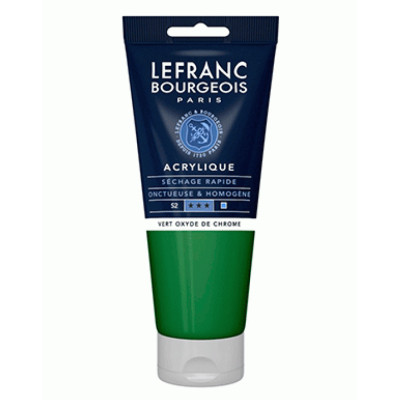 Акрилова фарба Lefranc Fine Acrylic Color, 200 мл №542 Chromium Oxide Green Оксид Хрому Зелений