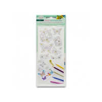 Наклейки для раскрашивания Folia Stikers to colour Fun, 10х23 см, веселье, 4 листа арт 1491