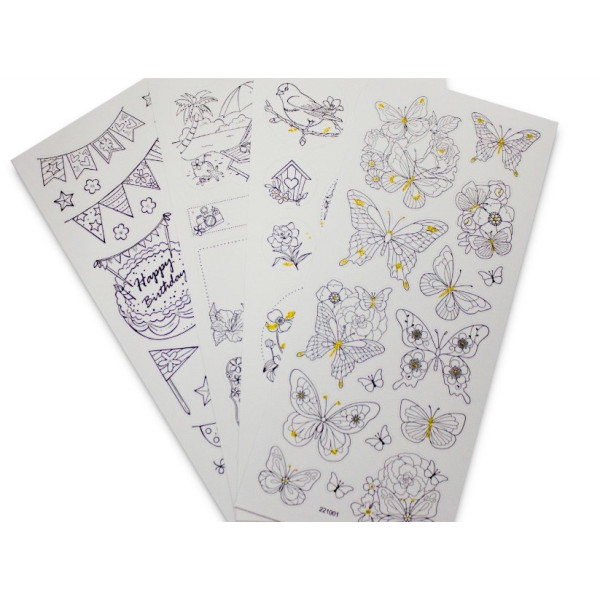 Наклейки для раскрашивания Folia Stikers to colour Fun, 10х23 см, веселье, 4 листа арт. 1491 Наклейки для раскрашивания Folia Stikers to colour Fun, 10х23 см, веселье, 4 листа арт. 1491