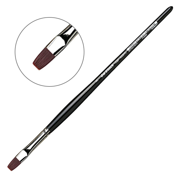Пензель плоска синтетика daVinci Red-Brown Synthetic Fibre 7185, № 8