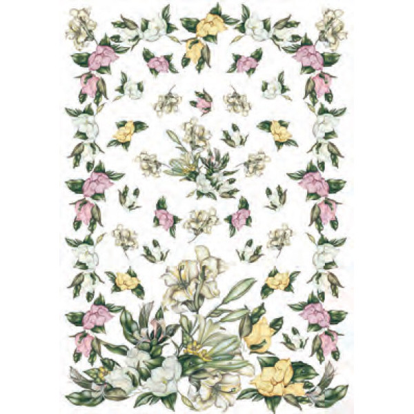 Карта для декупажу Лілії розмір 50x70 см