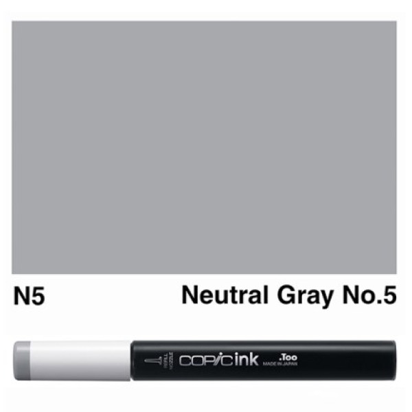 Заправка для маркерів COPIC Ink N5 Neutral gray Нейтральний сірий 12 мл