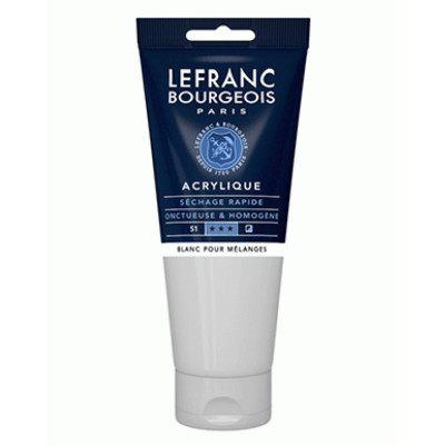 Акрилова фарба Lefranc Fine Acrylic Color, 200 мл, № 800, Mixing White Міксовані Білий
