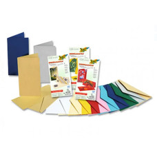 Заготовка для открытки прямоугольная Folia Cards, 220 г/м2, 10,5x21 см, № 60 Silver Серебряный