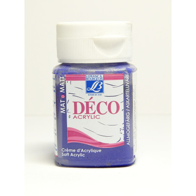 Акриловая краска матовая Lefranc Deco Matt Acrylic Cream, №625 Intense violet Насыщенный фиолетовые, 50 мл