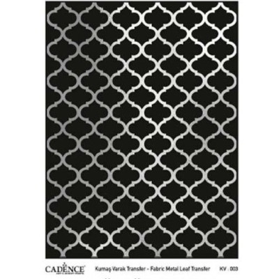 Трансфер универсальный Metal Leaf Background Fabric Transfer Cadence 29,7*42 G-003, Серебро