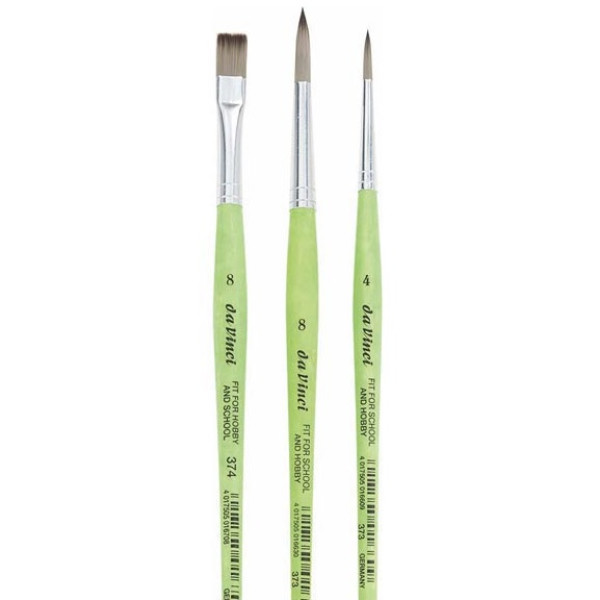 Набір davinci пензля в блістері Ser. 373, Fit for Hobby School round, №4,8,8 арт. 4209