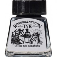 Тушь художественная Winsor Newton Drawing Inks 14 мл, № 030 Black Черный