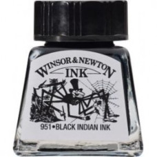 Туш художня Winsor Newton Drawing Inks 14 мл №030 Black Чорний